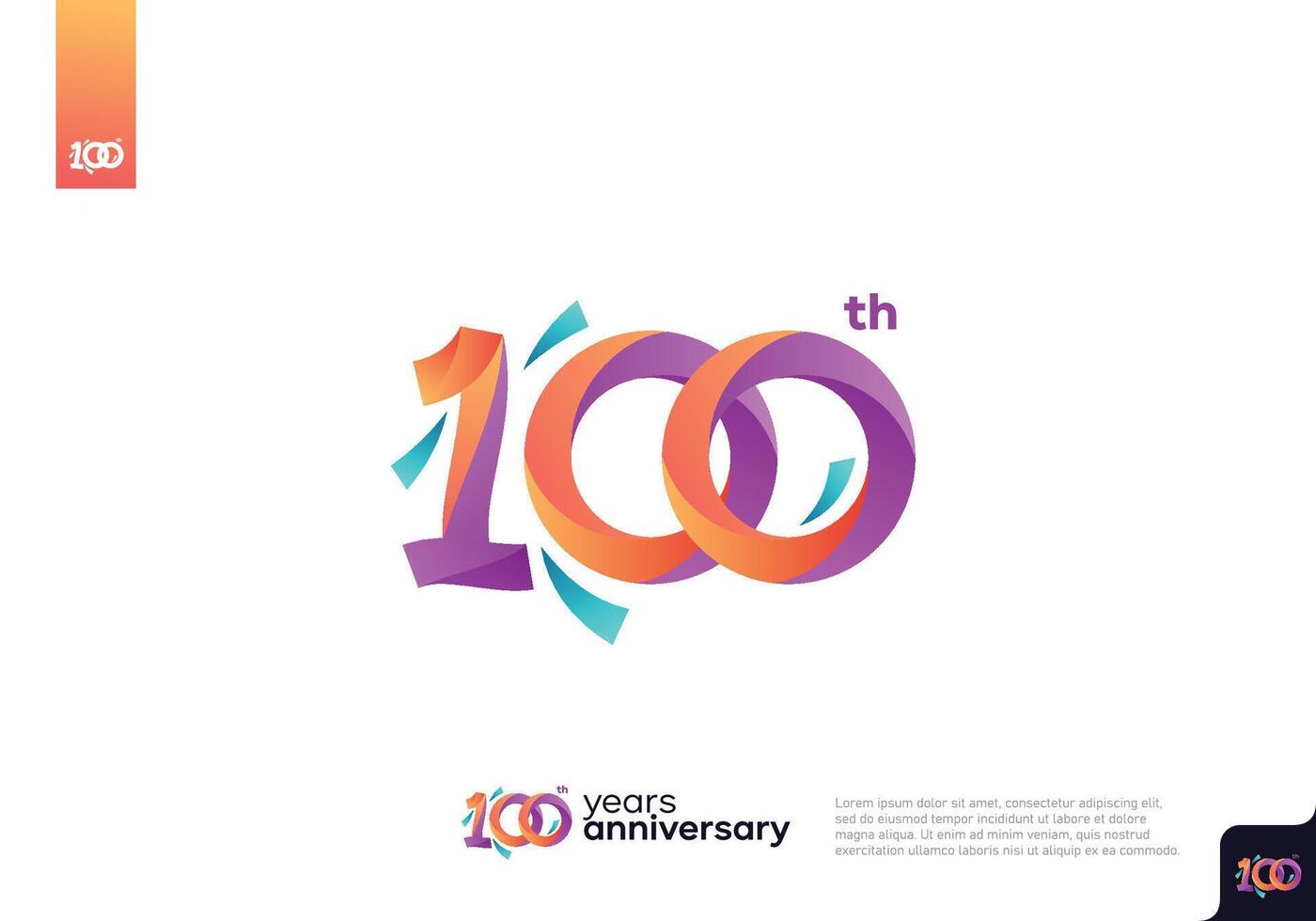 Number 100 logo icon design, 100th birthday logo number, anniversary 100 vector