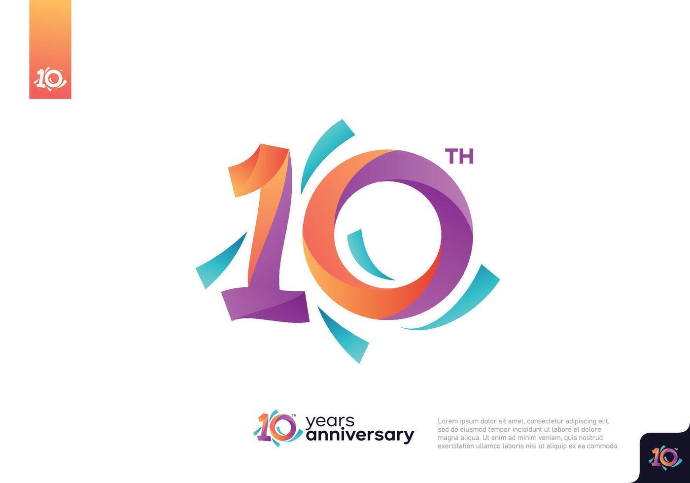 Number 10 logo icon design, 10th birthday logo number, anniversary 10 vector