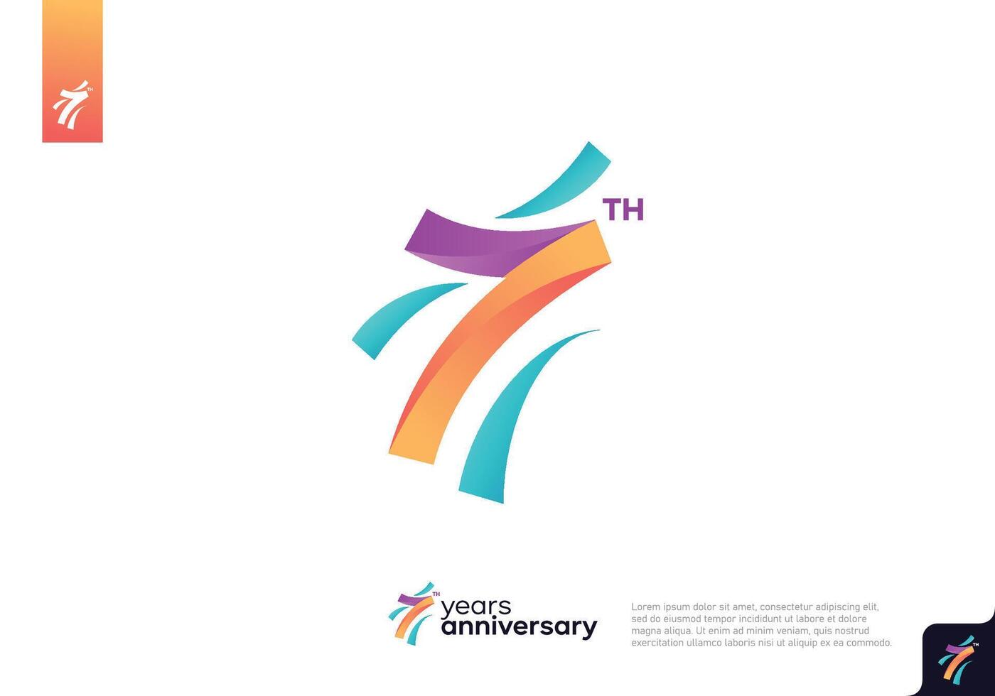Number 7 logo icon design, 7th birthday logo number, anniversary 7 vector