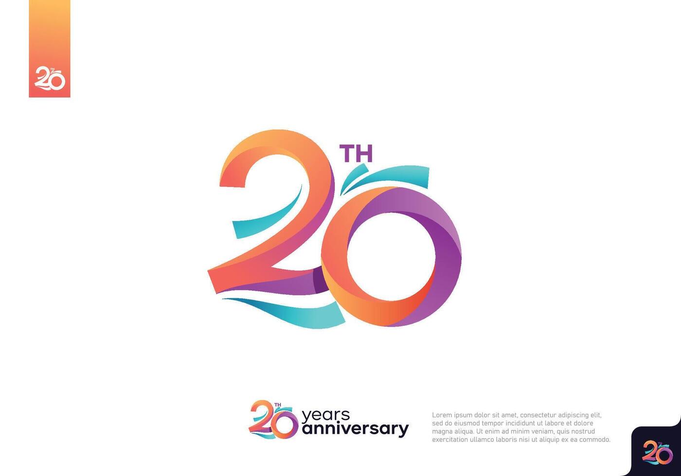Number 20 logo icon design, 20th birthday logo number, anniversary 20 vector