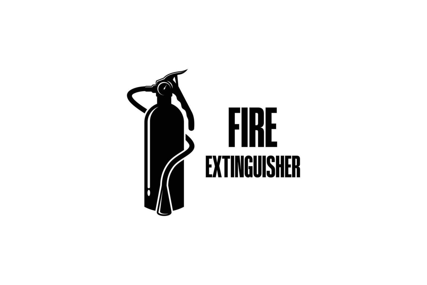 Fire extinguisher icon sign design illustration with white background silhouette vector