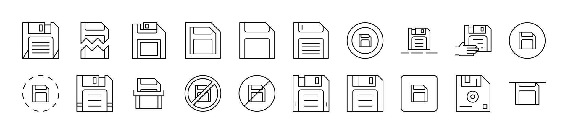 MicroSD Memory Card Thin Icons Collection. Editable Stroke. Suitable for Web Sites, Books, Cards, Apps vector