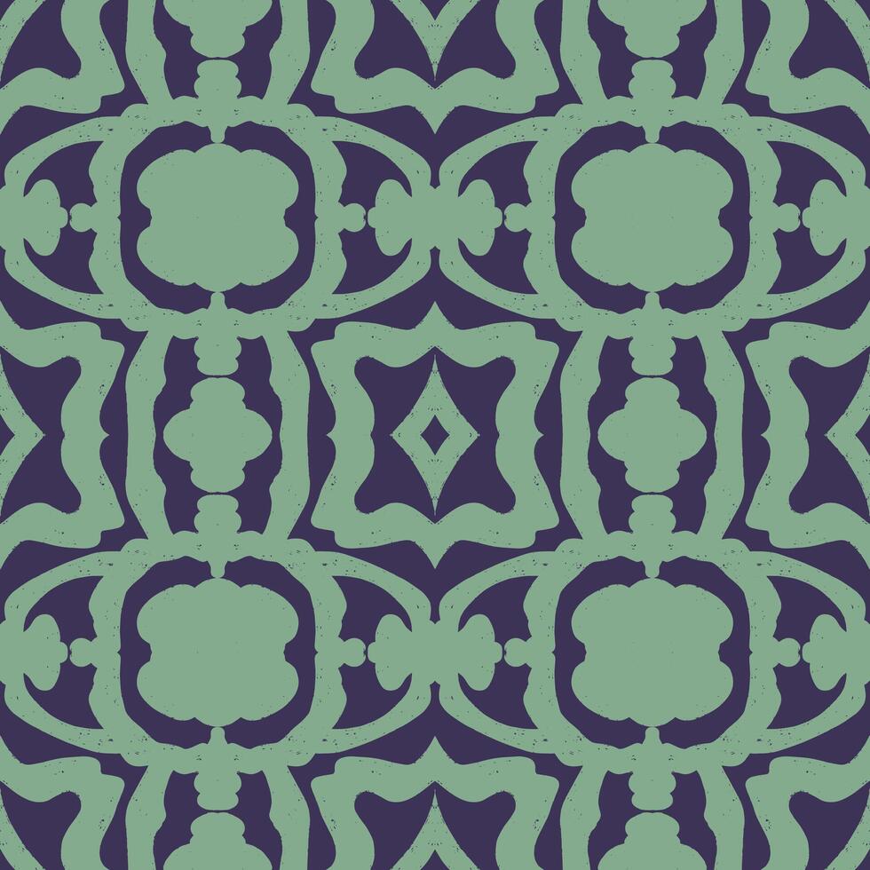 a green and purple pattern with a geometric design vector