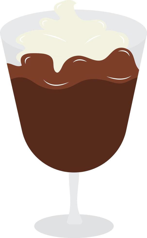 chocolate mousse dessert vector