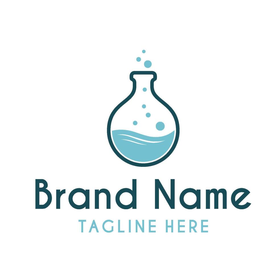 simple laboratory logo design. vector