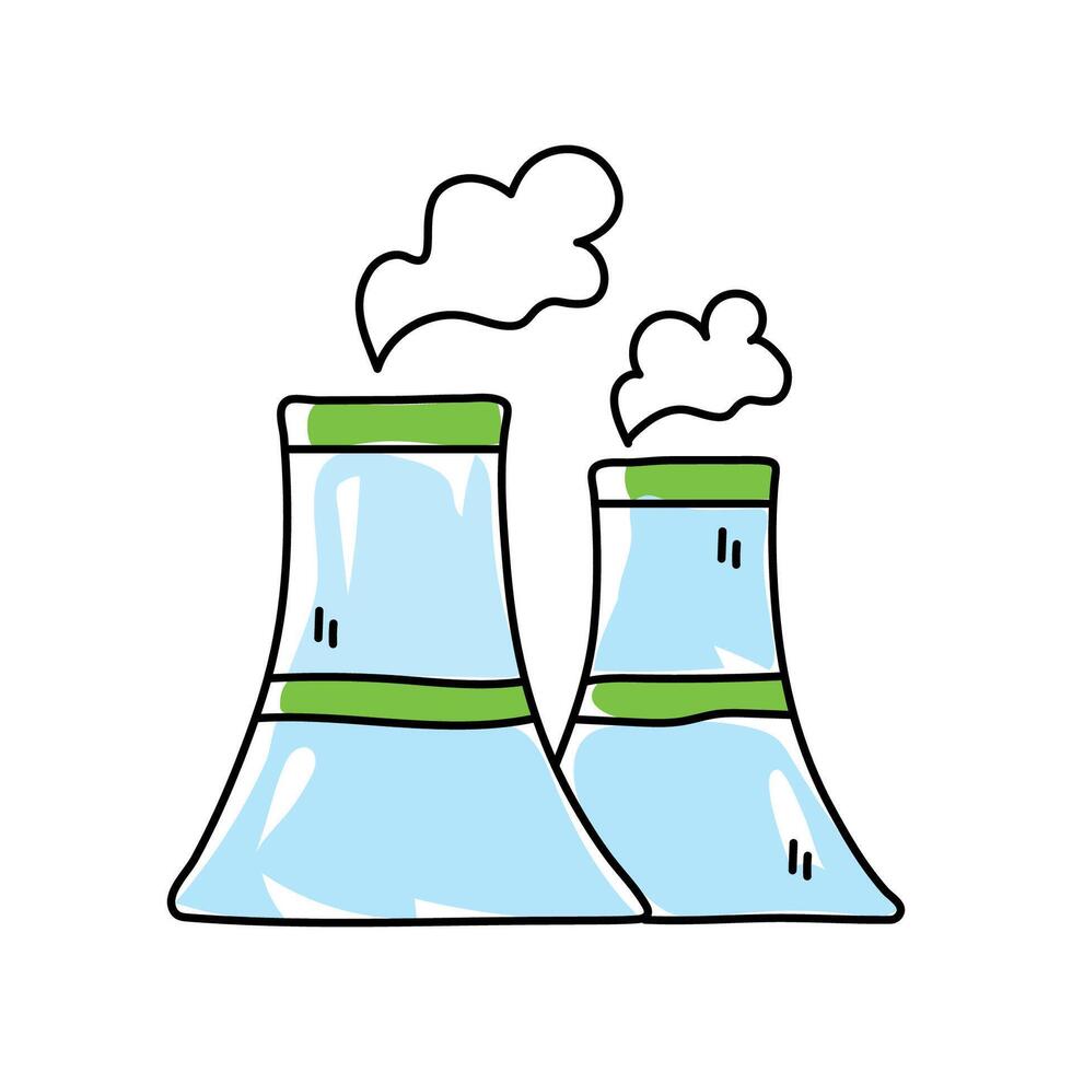 Factory icon. illustration in doodle style vector