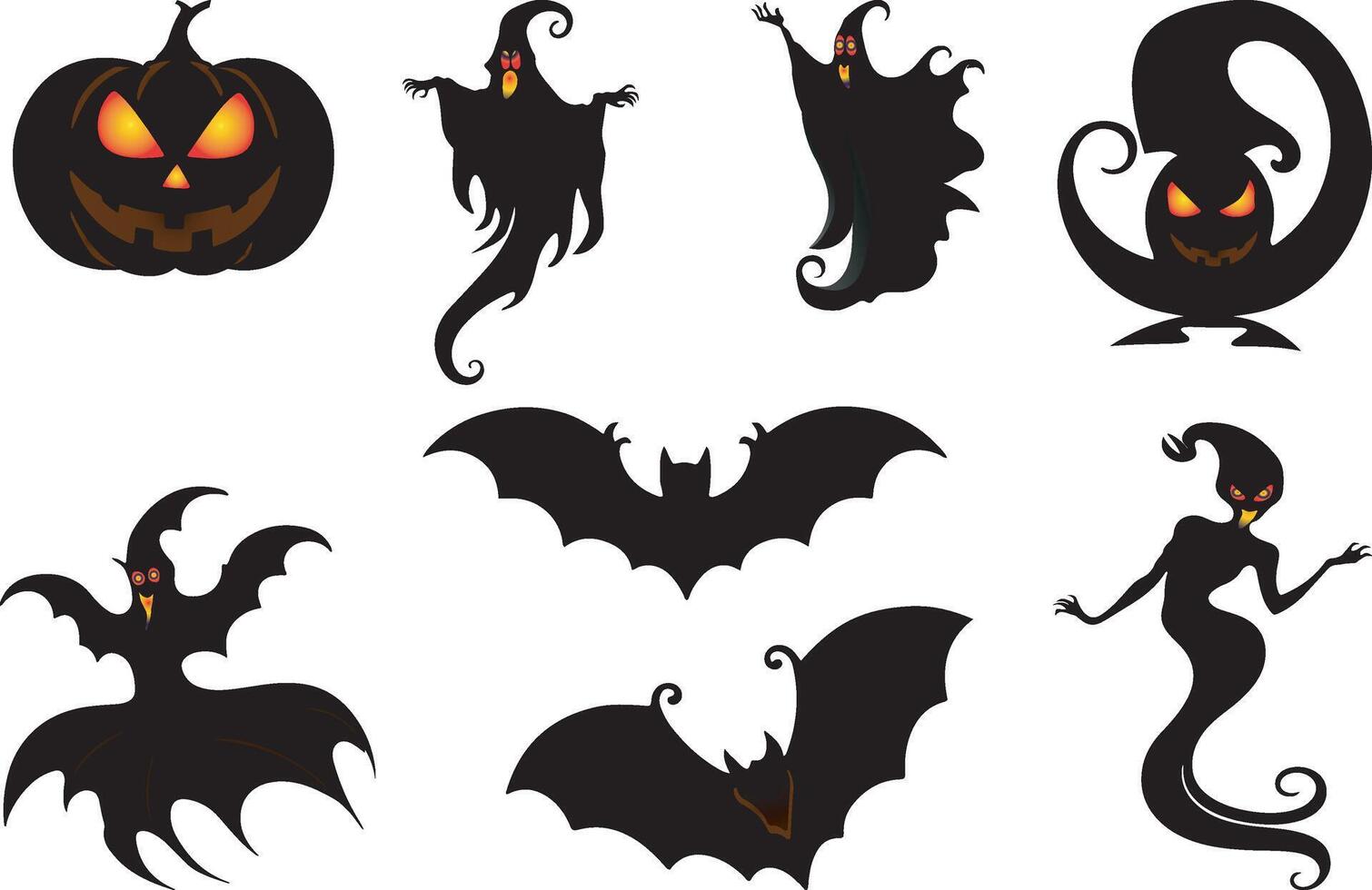 DIY Halloween Designs- Elements and Templates vector