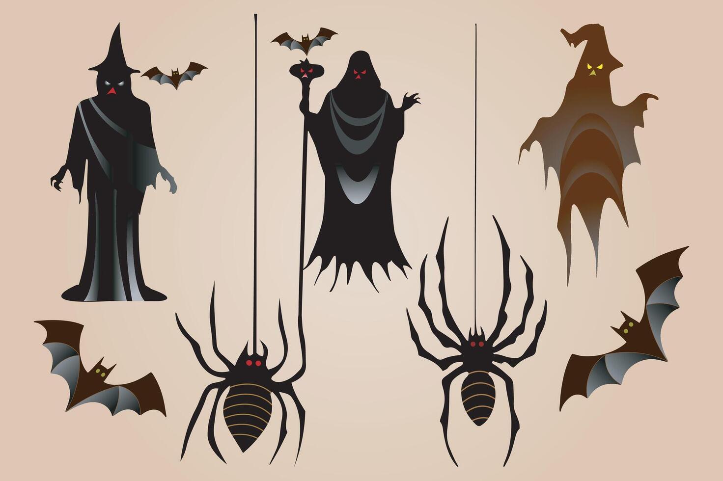 Complete Halloween Graphics Toolkit vector