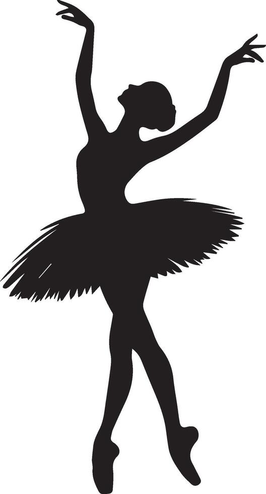 Ballerina silhouette Dancer vector