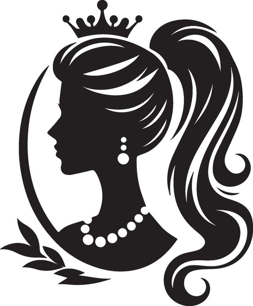 silhouette of a woman on a white background vector