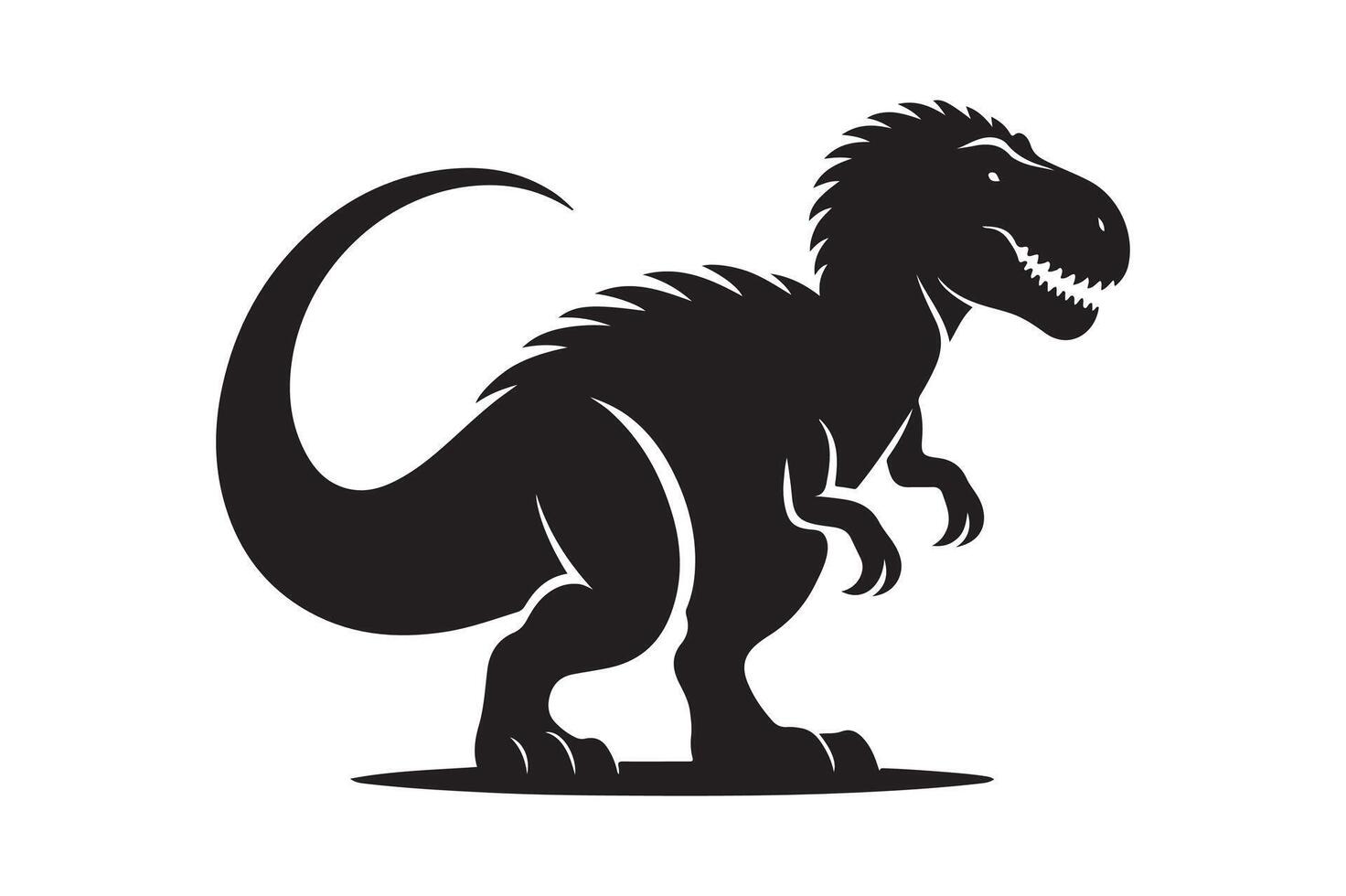 Clean and Professional Dinosaur Silhouette Vectors