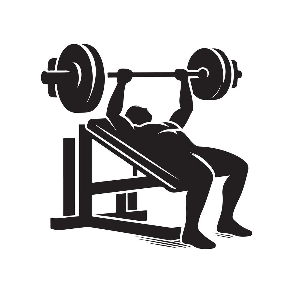 Professional Weight Bench Graphic for Fitness Studios vector