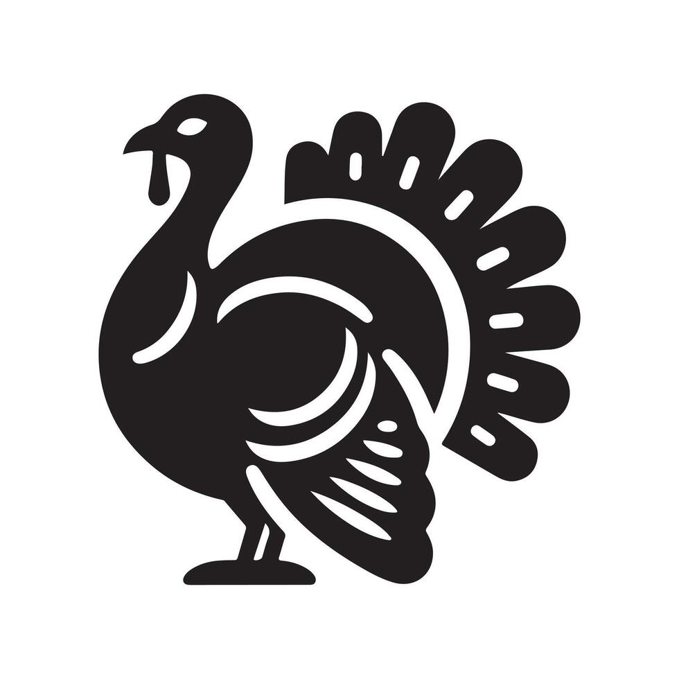 Simple Turkey Design for Beginner Creators vector