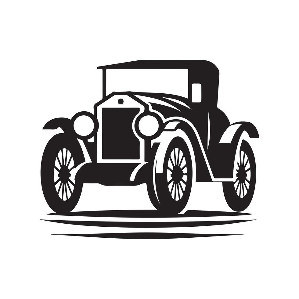 Versatile Vintage Car Silhouette Vectors for Creative Projects