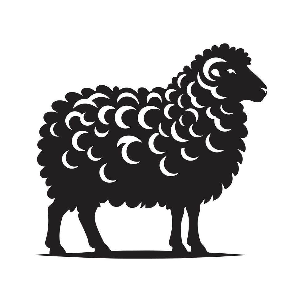 High-Resolution Sheep Illustration for Graphics vector