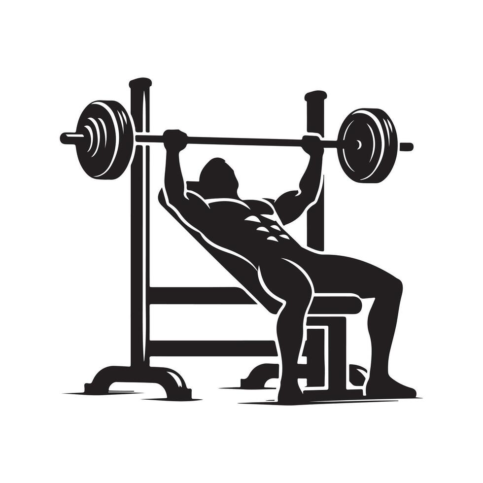 Illustrative Barbell Artwork for Workout Content vector