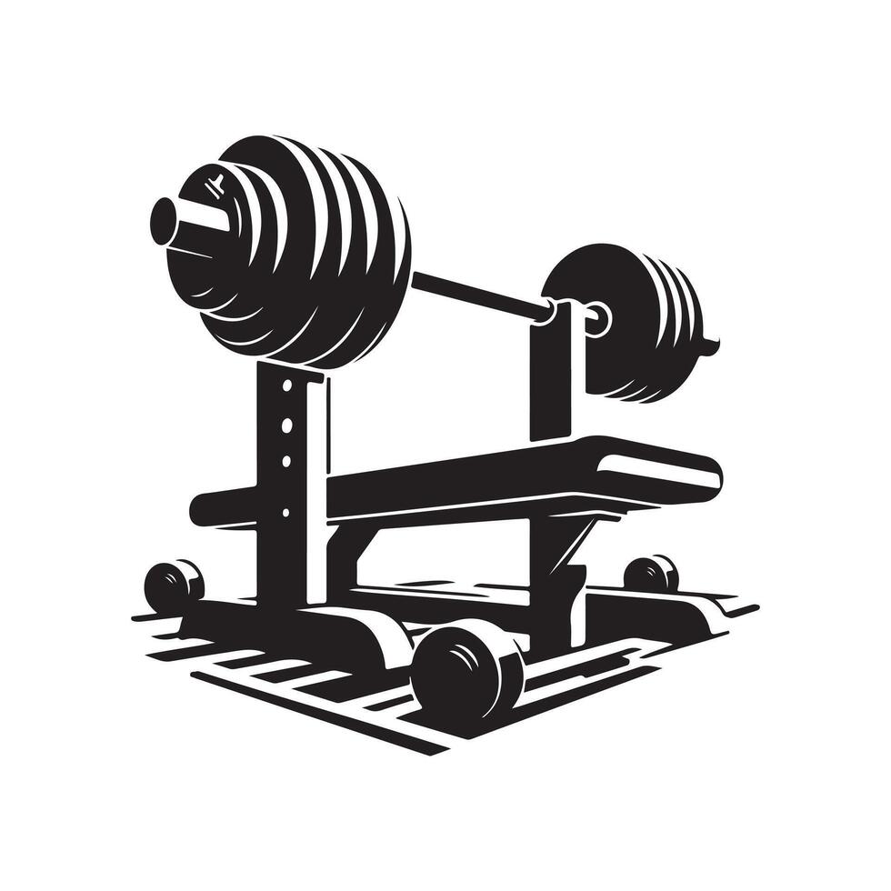 Creative Weight Bench Graphic for Custom Designs vector