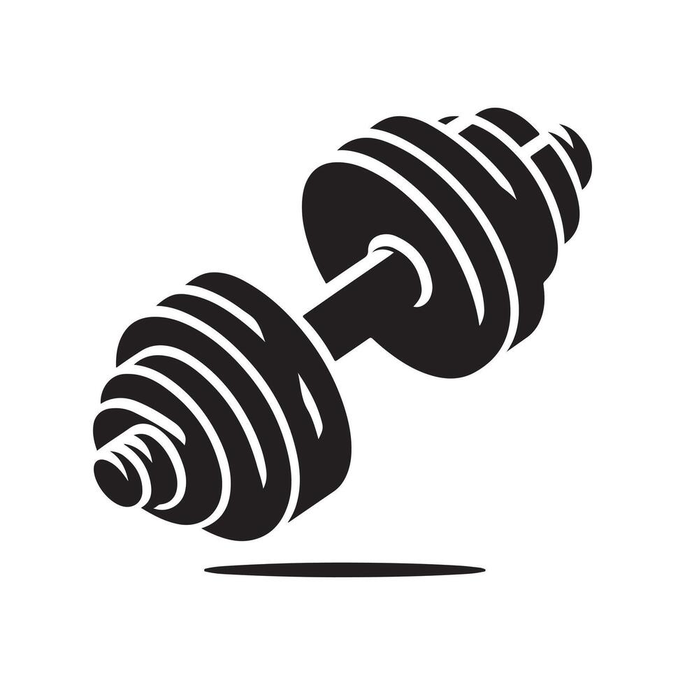 Professional Dumbbell Silhouette for Gym Campaigns vector
