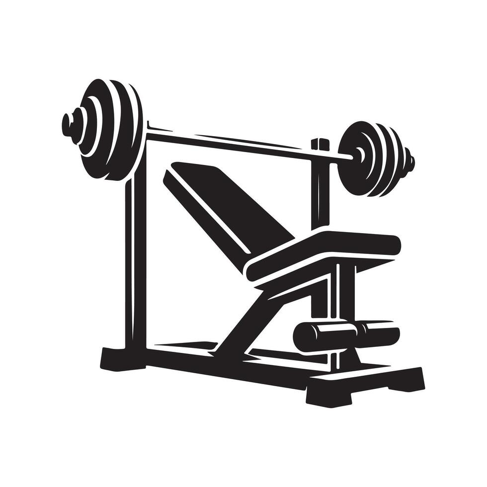 Dynamic Weightlifting Equipment Design for Print Use vector