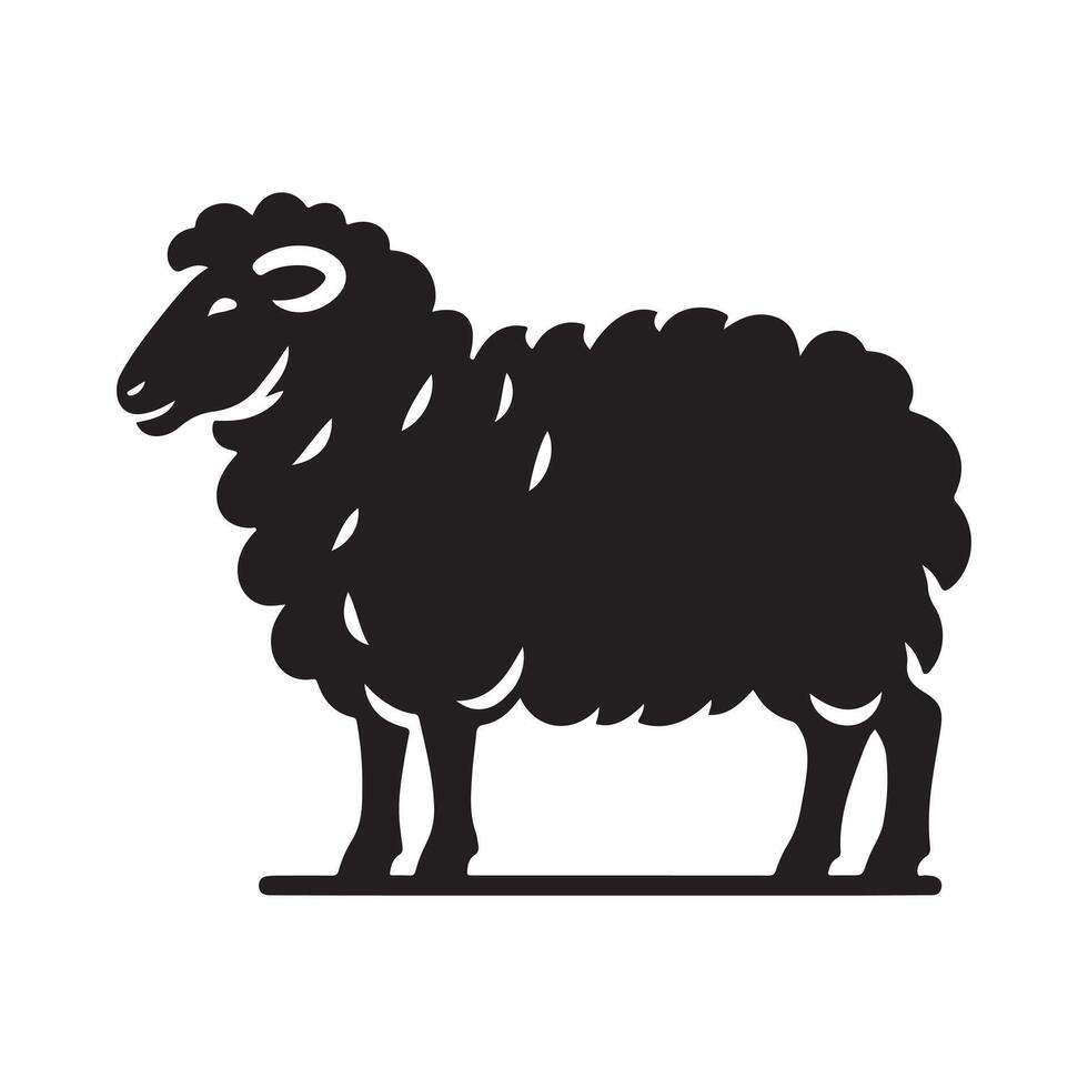 Minimalist Sheep Design Perfect for Logos vector