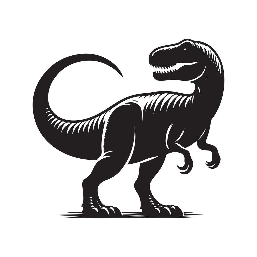 Bold Dinosaur Icon for Creative Design Projects vector