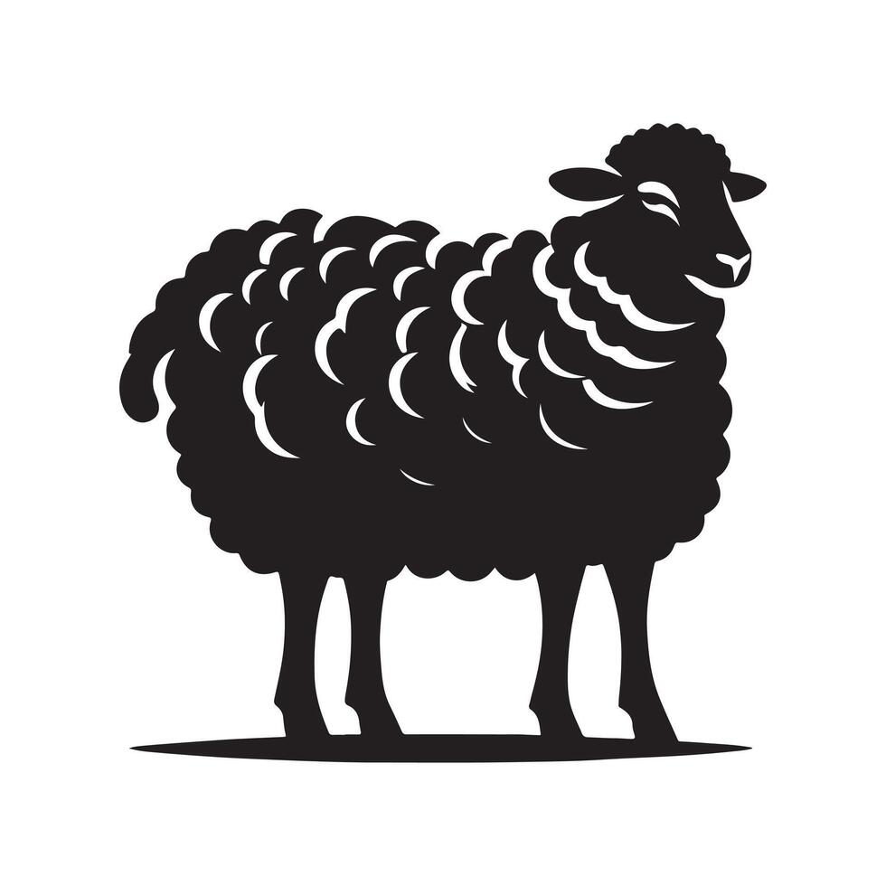 Unique Black Sheep Silhouette for Designers vector