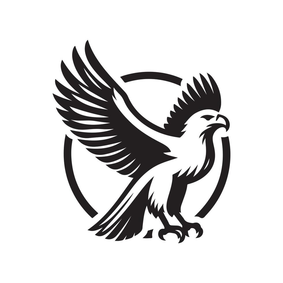 Bonelli's Eagle Silhouette Vectors for Wildlife and Forest Themes