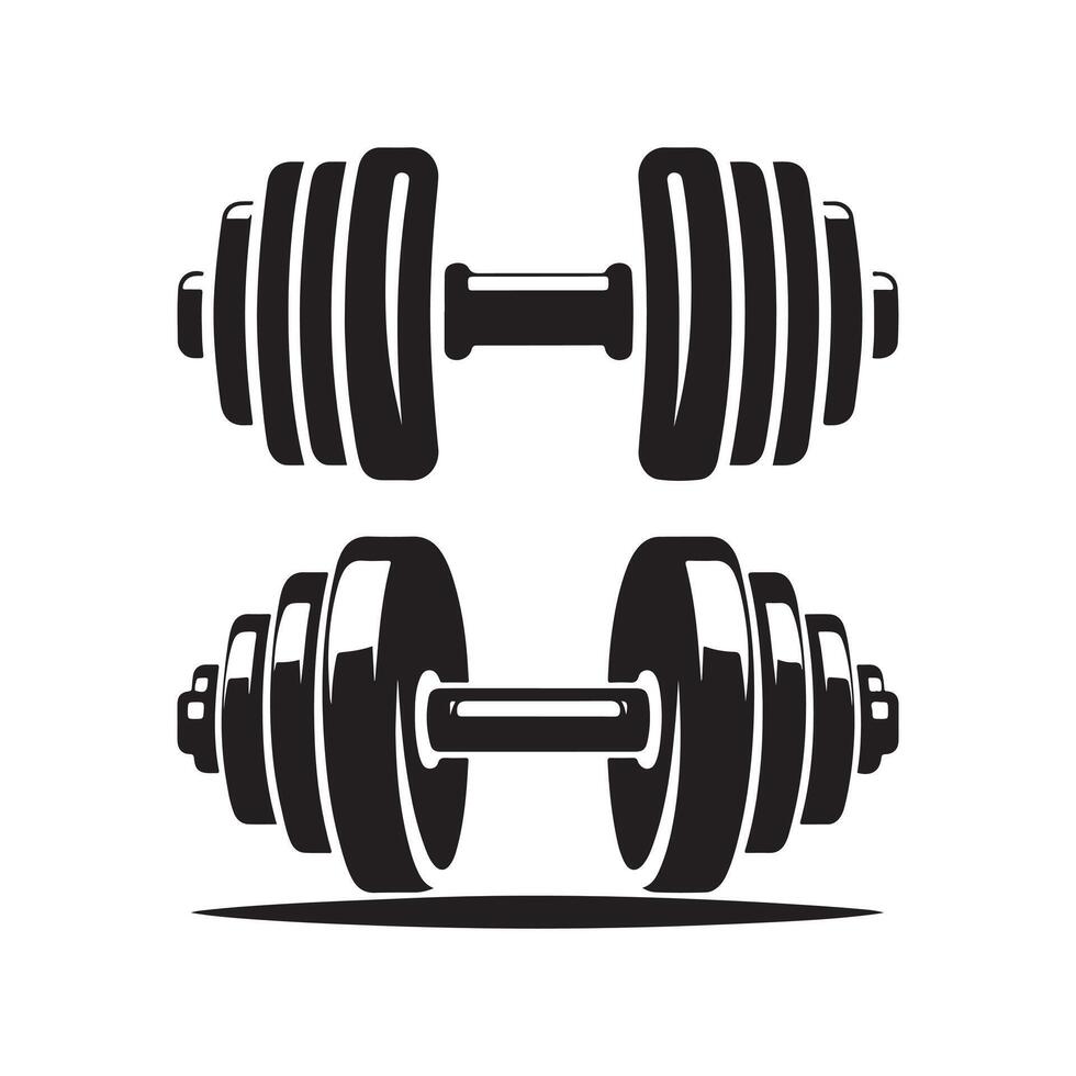 High-Quality Dumbbell Clipart for Sportswear Branding vector
