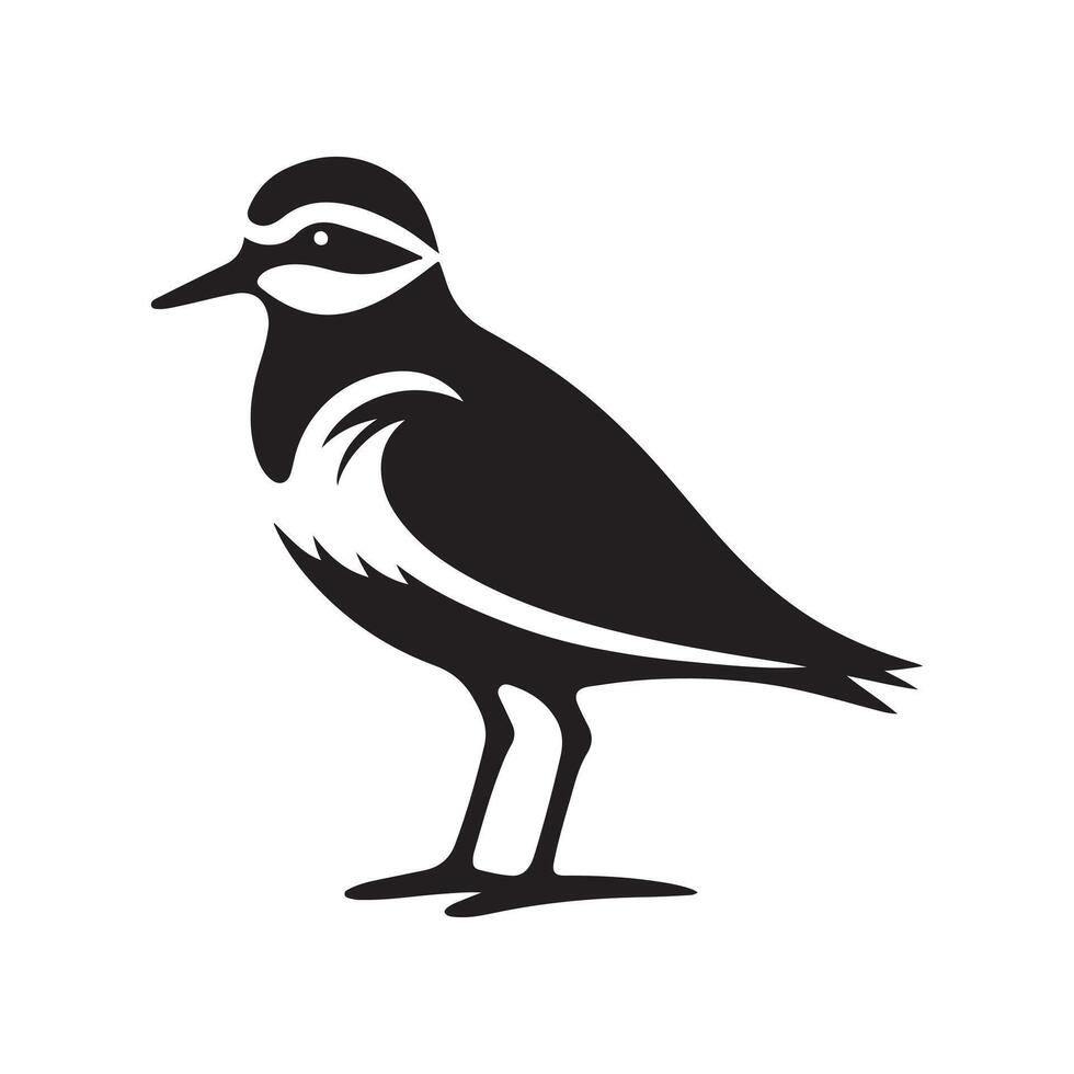 Unique Plover Silhouette Vectors Designs for Wildlife Branding