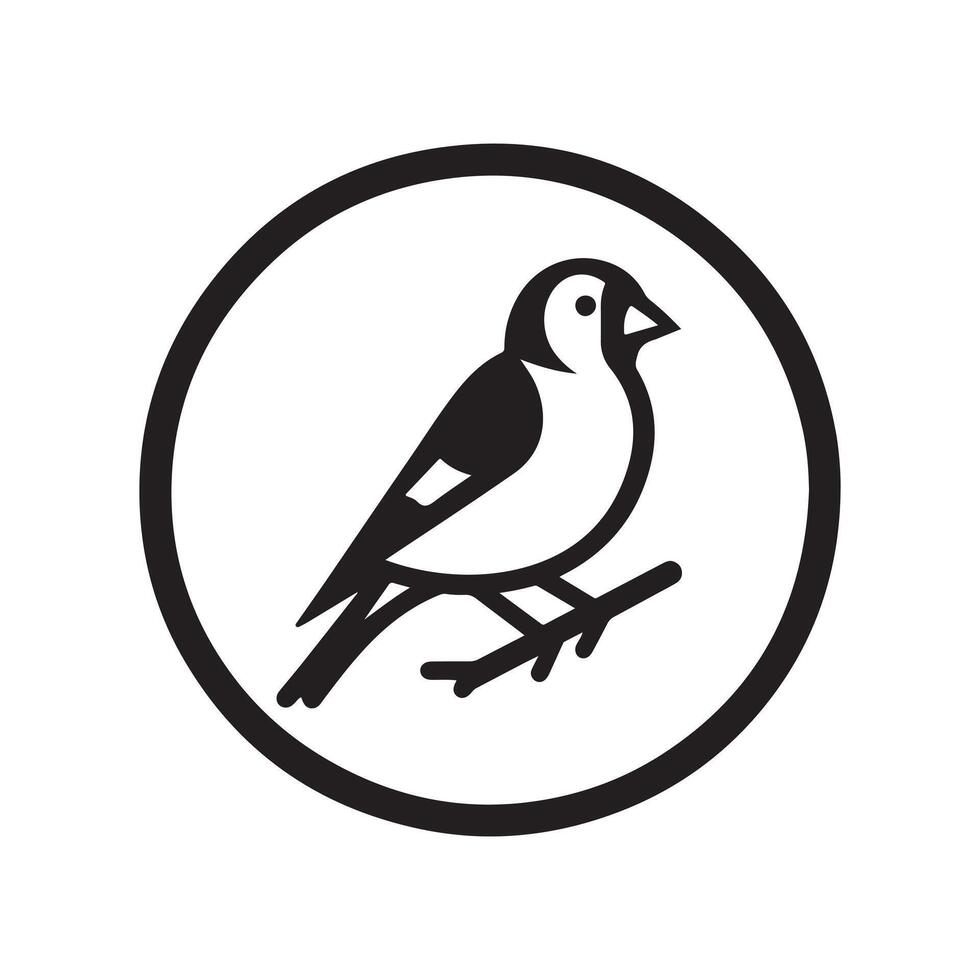 Elegant Goldfinch Silhouette Vectors for Wildlife-Themed Projects