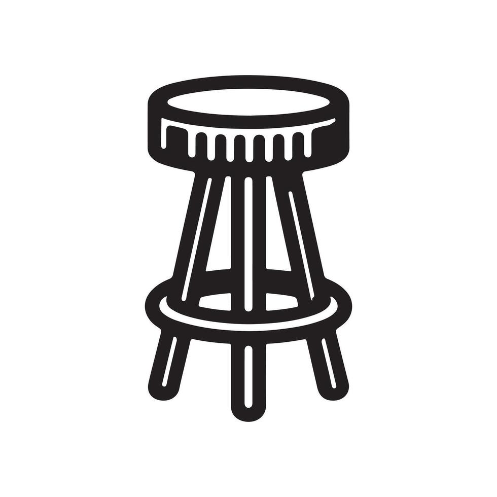 Bar Stool Silhouette Vectors Art Perfect for Bar and Pub Decor Designs