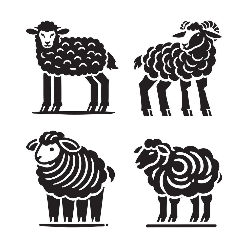 High-Resolution Dumbasheep Silhouette Vectors for Creative Use