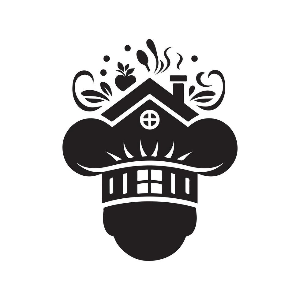 Creative Kitchen Cap Silhouette Illustrations for Culinary Projects vector