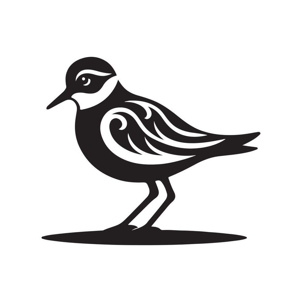 Plover Silhouettes Perfect for Coastal and Beach-Themed Designs vector