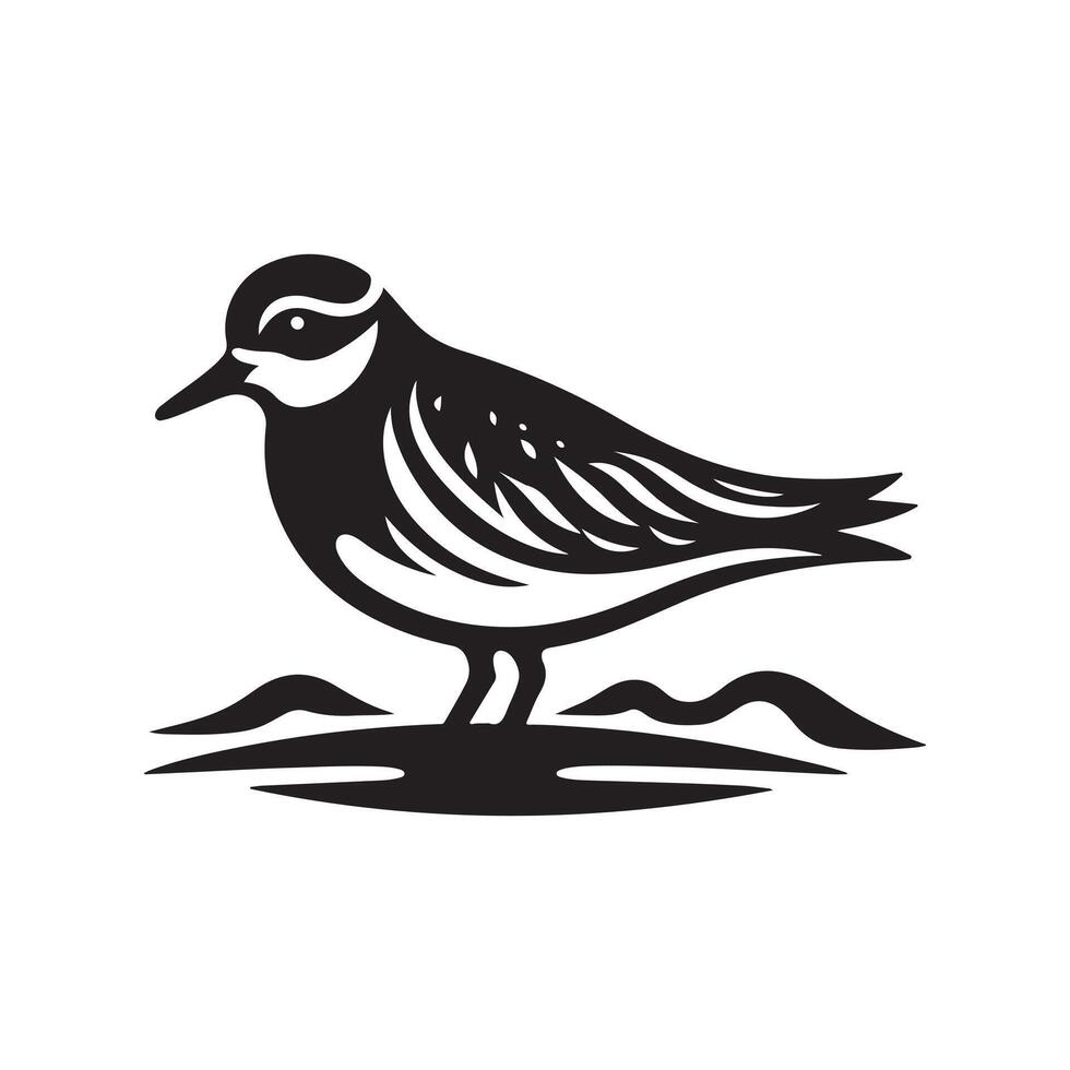 Plover Silhouettes Ideal for Environmental Campaigns and Graphics vector