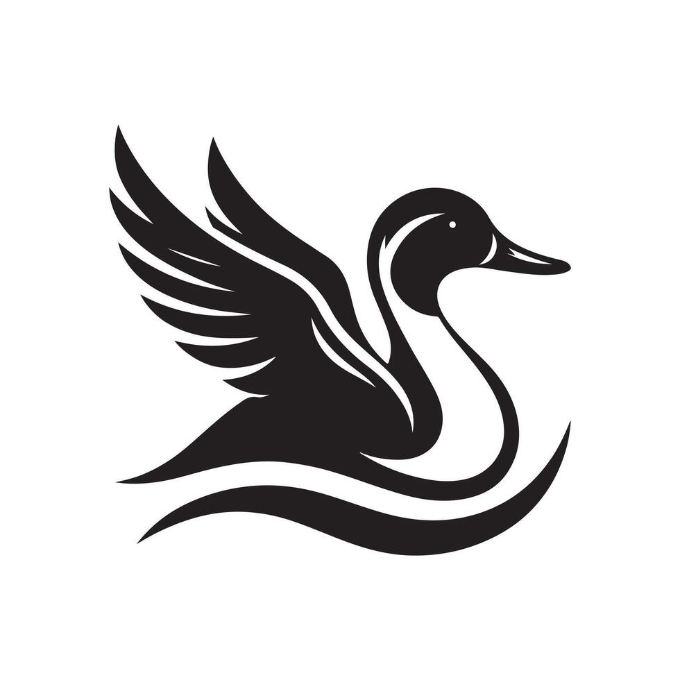 Northern Pintail Silhouette Vectors for Web Design and User Interface Elements