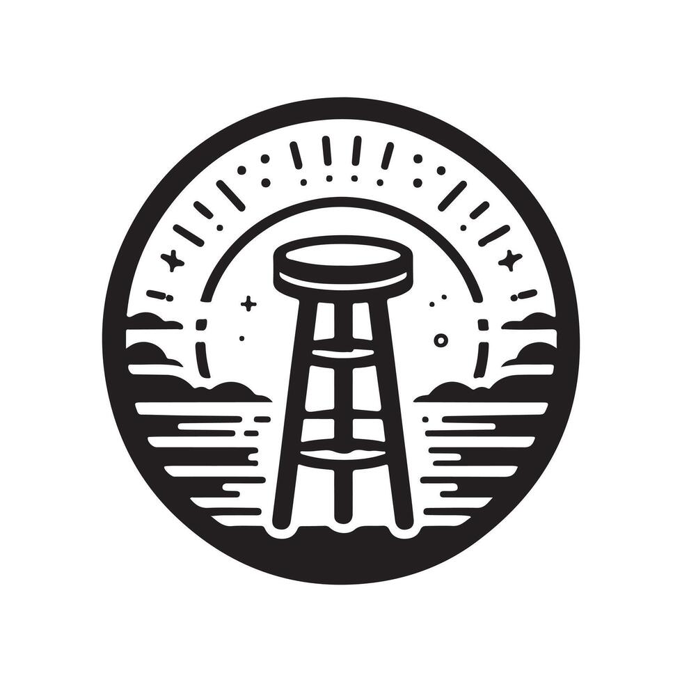 Bar Stool Silhouette Design Suitable for Bar, Pub, and Lounge Themes vector