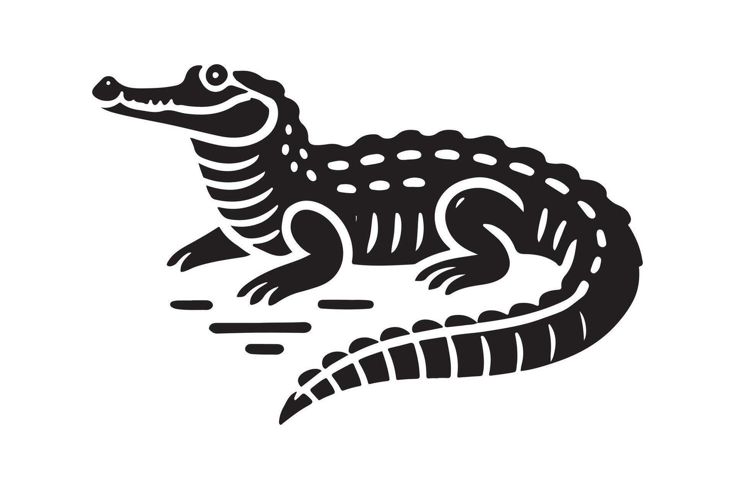 Creative Gharial Silhouette Vectors for Wildlife Photography Themes