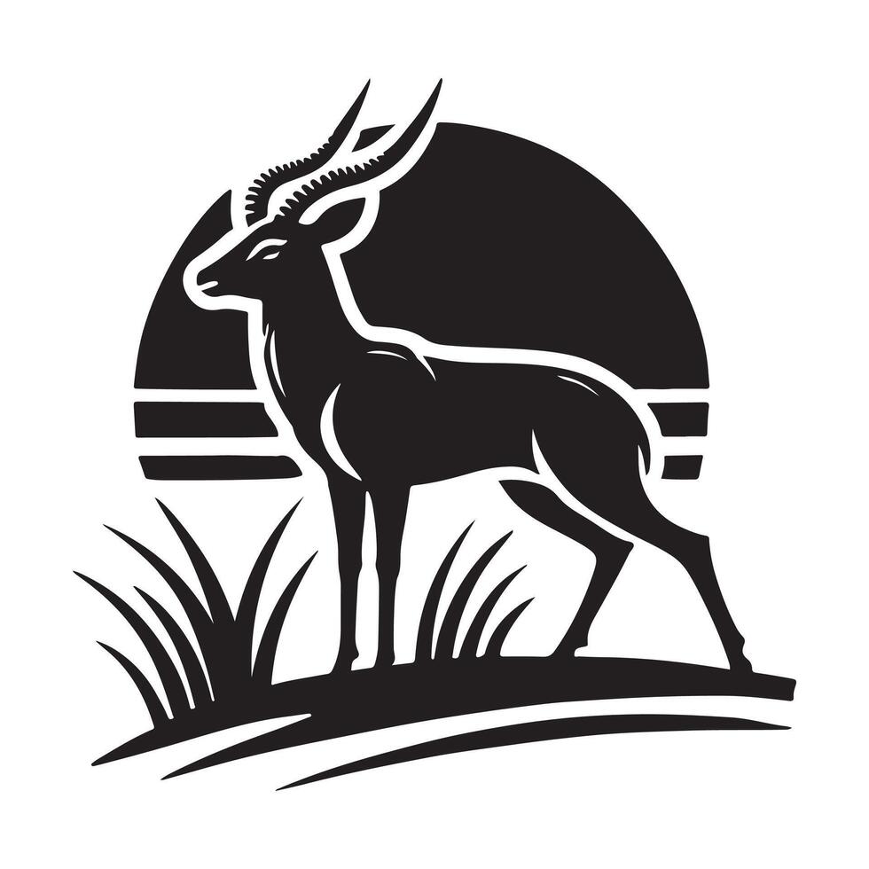 Download Premium Impala Silhouette Illustrations for Print and Digital Use vector
