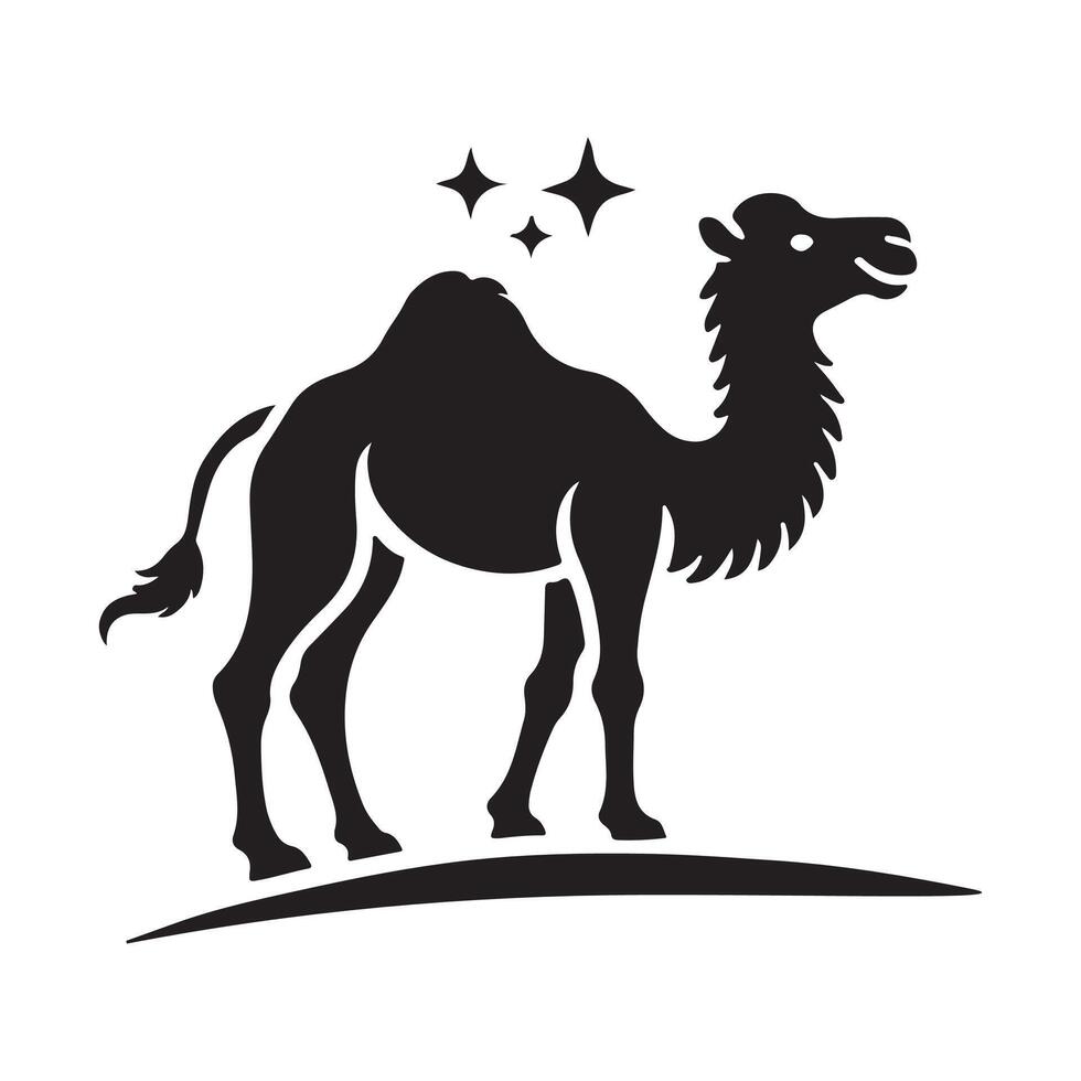 Versatile Camel Silhouette Illustrations for Logos, Icons, and Posters vector