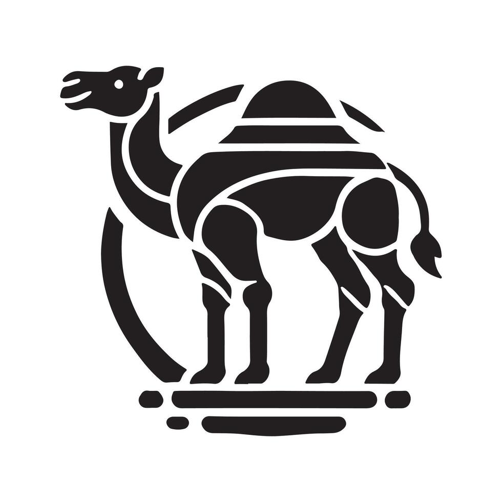 Camel Silhouette Illustrations for Branding and Adventure Themed Products vector