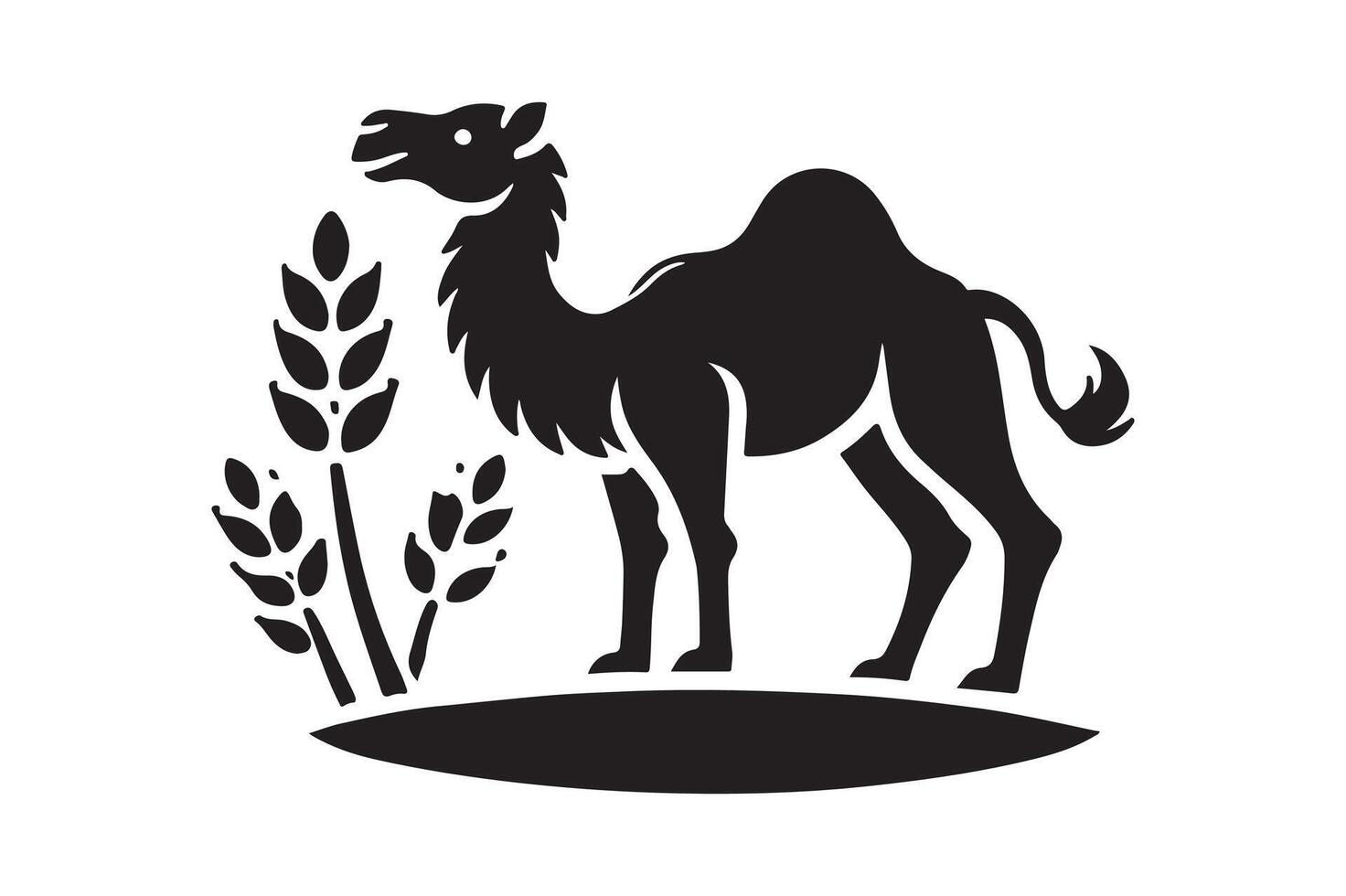 Camel Silhouette Illustrations for Educational and Informational Projects vector