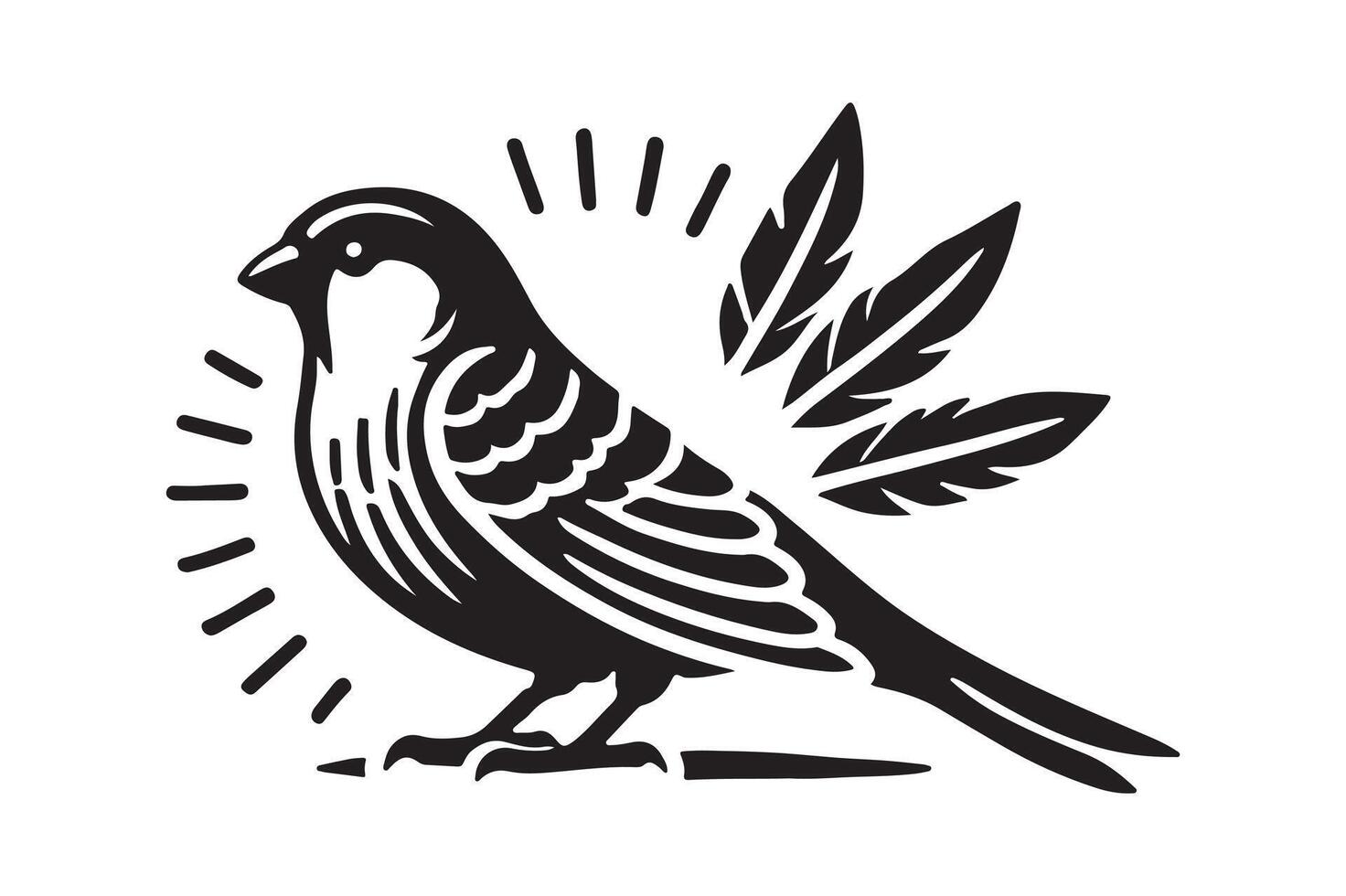 Domestic Canary Silhouette Vectors Art for Custom T-Shirt Designs