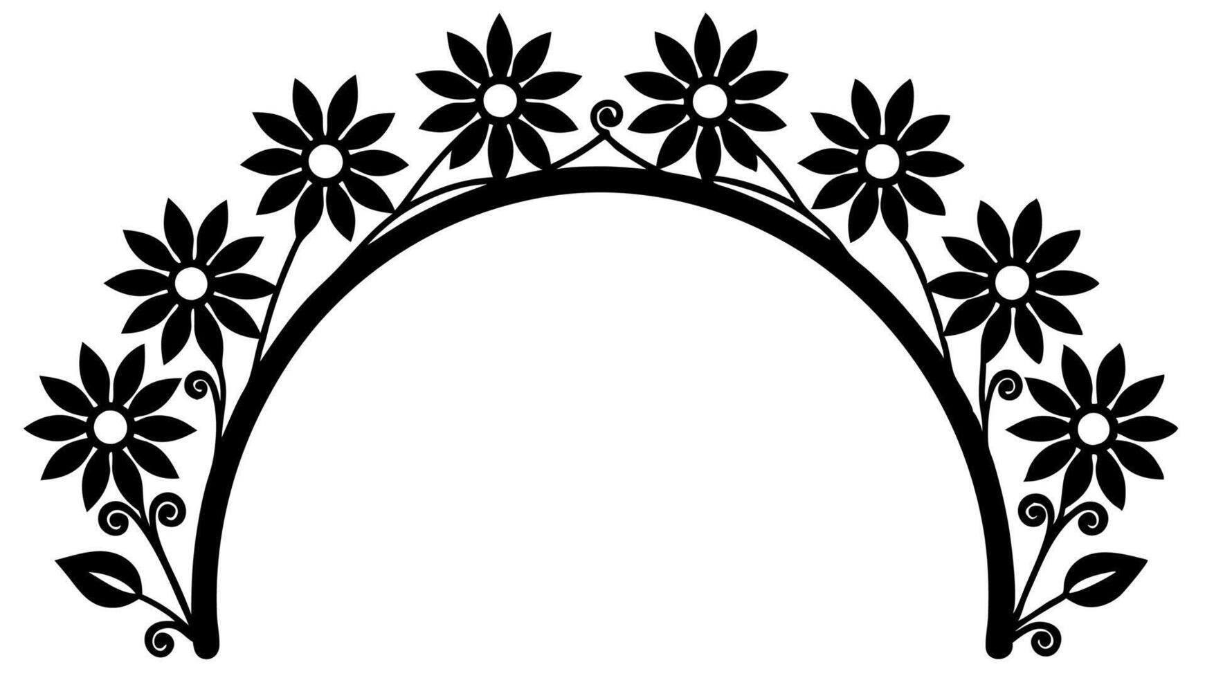 Free Floral Silhouette Illustration of Elegant Nature Patterns vector