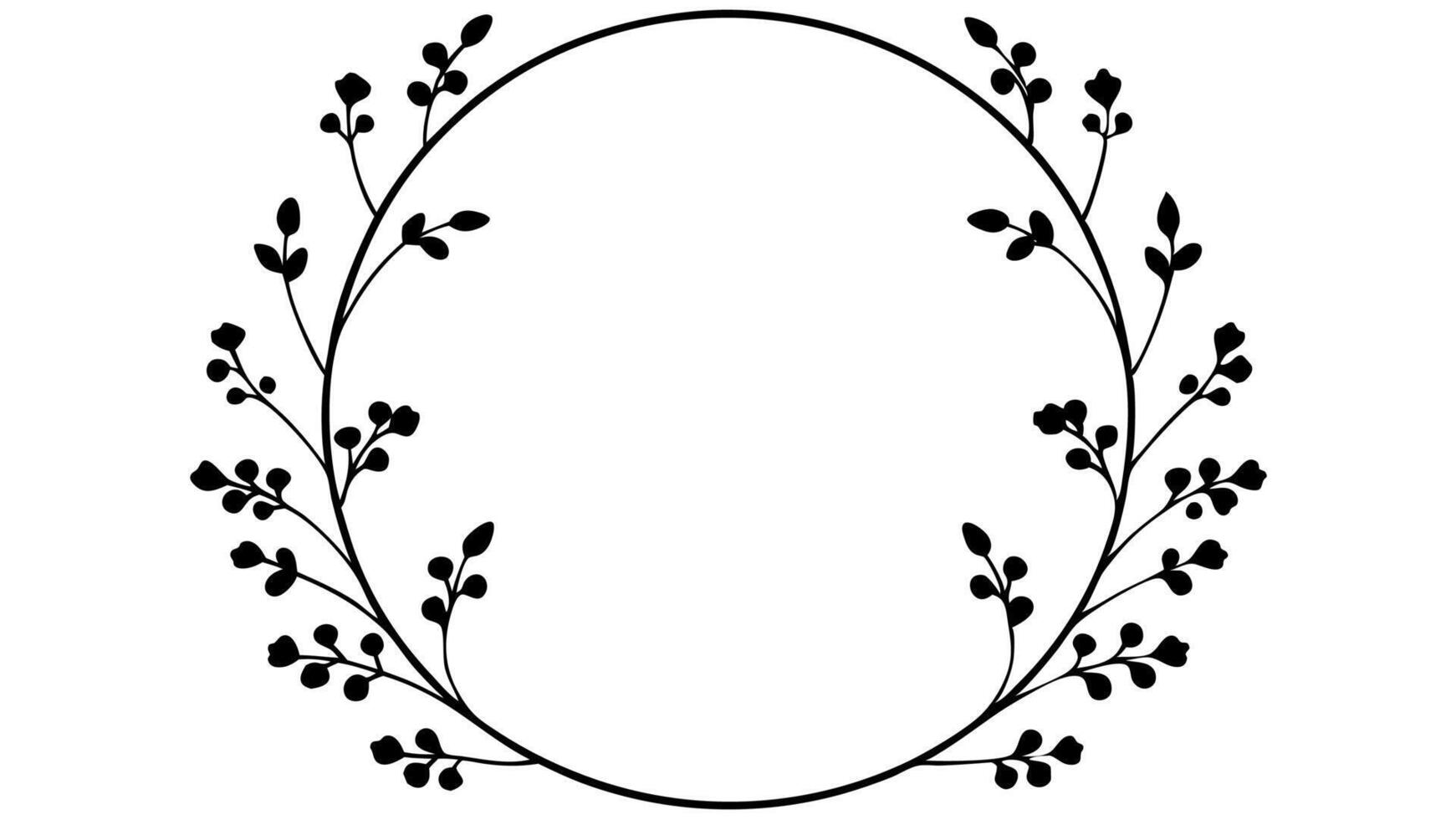 Intricate Free Floral Ornament Silhouette vector