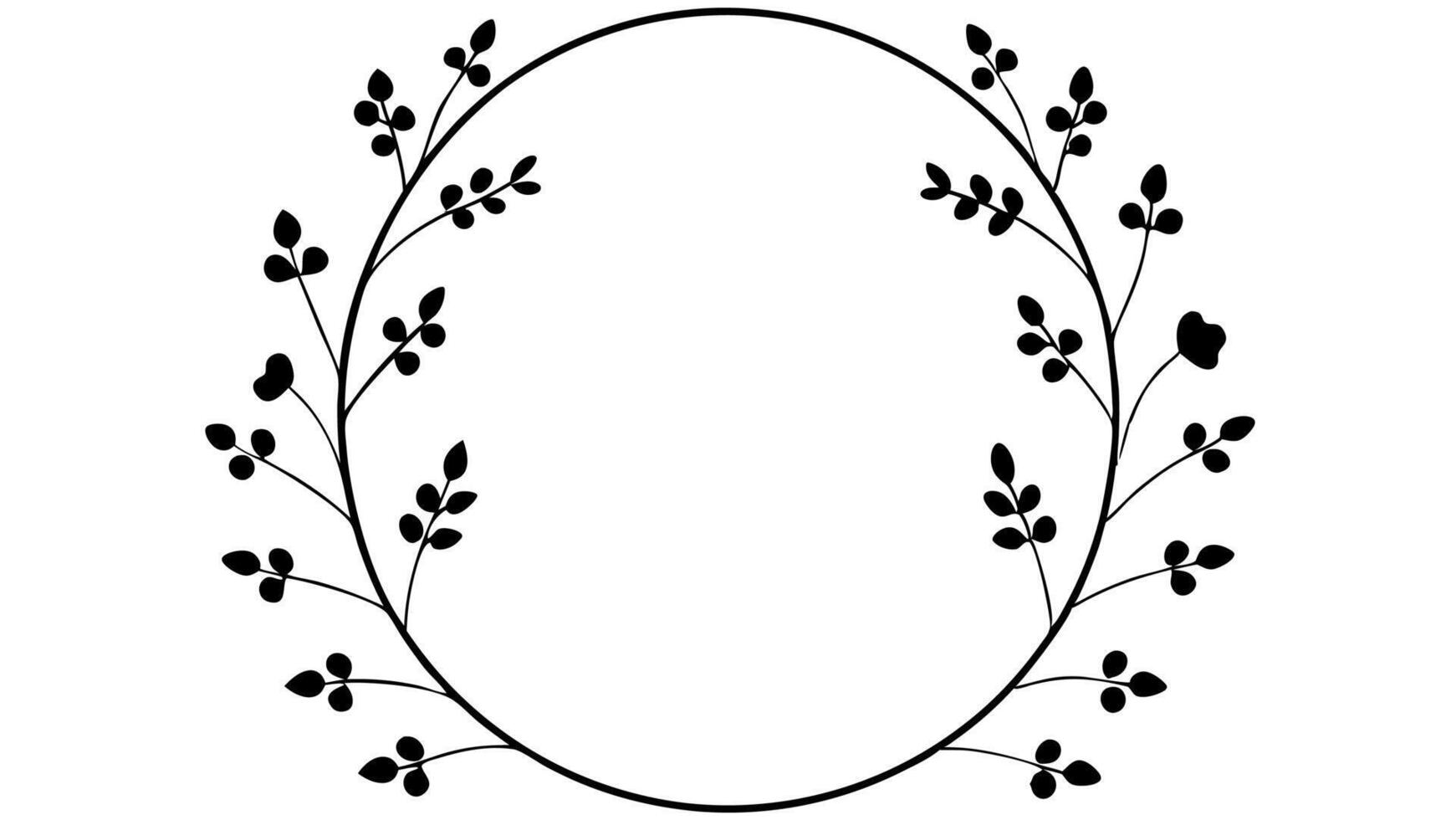 Elegant Floral Ornament Silhouette Free Design vector
