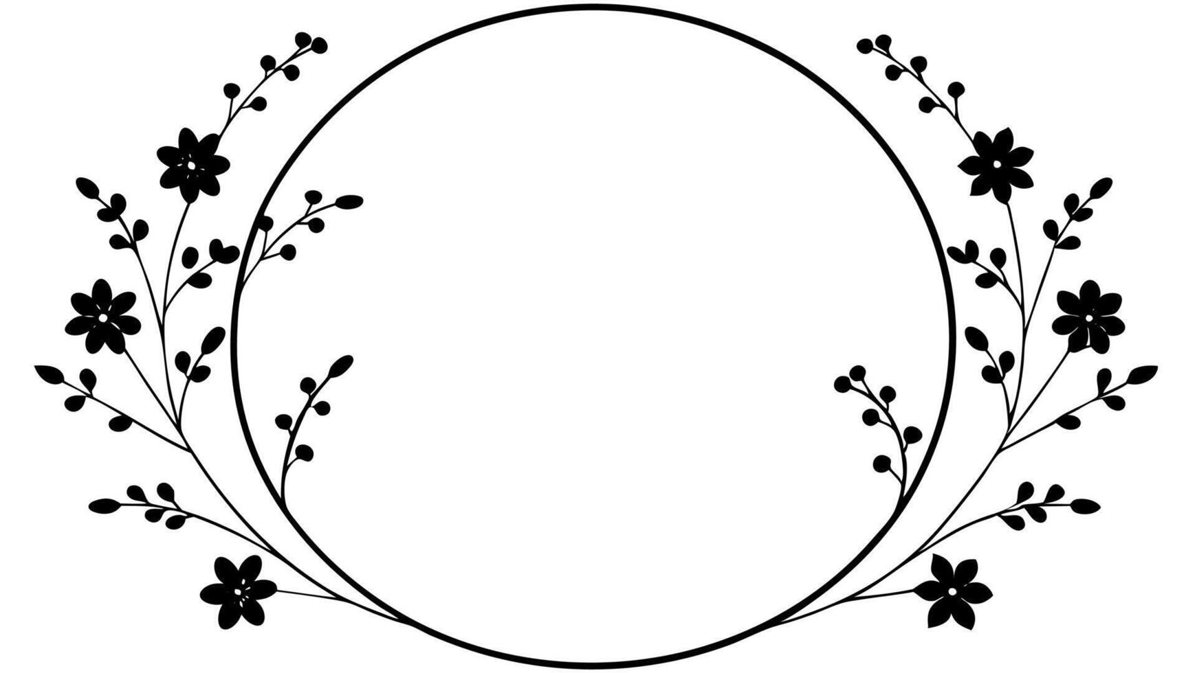 Intricate Free Floral Ornament Silhouette Art vector
