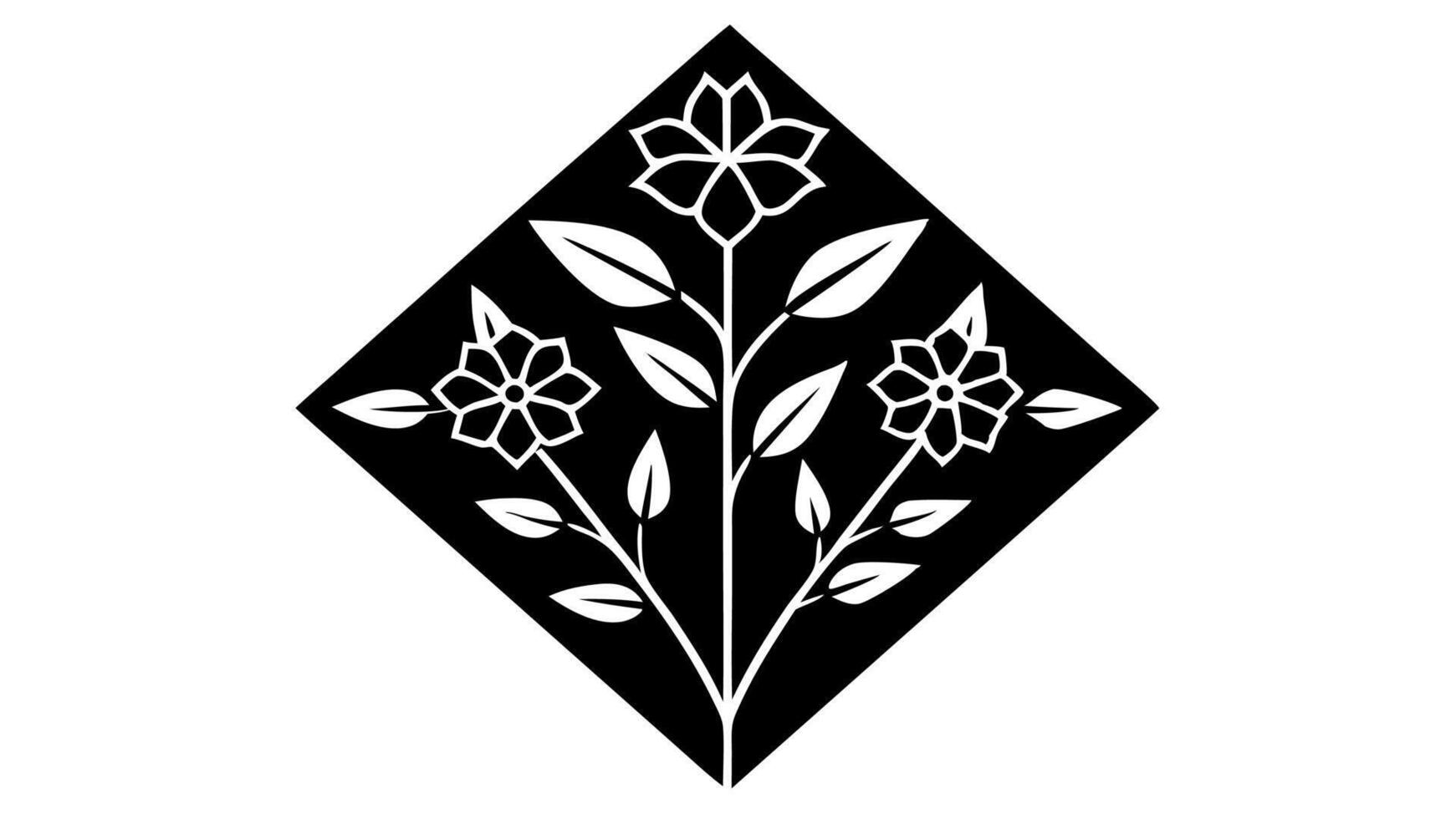 Classic Floral Ornament Silhouette Free for Creative Design Concepts vector