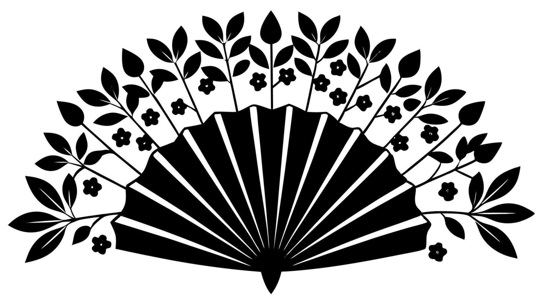 Free Elegant Floral Layers Ornament Silhouette Design vector