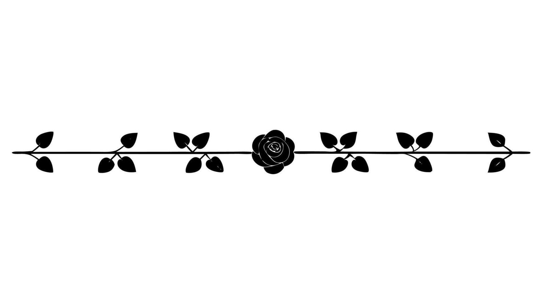 High Quality Free Floral Ornament Silhouette for Art and Craft Ideas vector